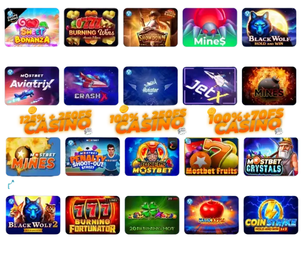 Slot machines at Mostbet